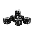 Decorative Black Skull Dice of Death 3.8cm Each Set of 6