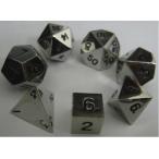 [メタリックダイスゲーム]Metallic Dice Games Metal Dice Polyhedral Set of 7 die Silver