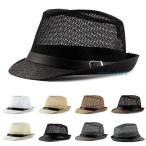 麦わら帽子 メンズ パナマ帽 帽子 メッシュ ハット 風通し 日よけ帽子 UVカット 紫外線対策 夏用帽子 アウトドア おしゃれ 夏 サマー