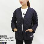 20%OFF アーメン/ARMEN ナイロン×フリースVネックジャケット キルティングジャケット NAM1754 レディース メンズ