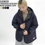 ショッピングARMEN [クーポンで20%OFF]アーメン/ARMEN キルティングカフスリブオーバーサイズフード付きジャケット キルトジャケット NAM2561PP レディース