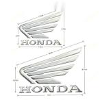 ホンダ HONDA 立体ステッカー ウイング 羽 3D エンブレム バイク 車 燃料タンク サイド ヘルメット ペア2枚