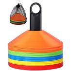 マーカーコーン カラーコーン セット ディスクコーン トレーニングコーン 柔軟 割れにくい サッカー 野球 テニス フットサル ボールスポーツ