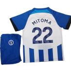 ブライトン ホーム アウェイ 2023/2024 背番号22 三笘薫 サッカー ユニフォーム上下セット 子供 大人半袖 サッカートレーニングウェア 練習服 練習着