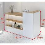 受付カウンター レジ カウンターレジ おしゃれ レジカウンター 受 レジ 120*50*100CM 画像通り(左回転)