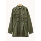 リメイク ヴィンテージ ミリタリー シャツ ジャケット レディース