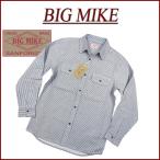 BIG MIKE ビッグマイク 復刻 長袖 ヒッコリーストライプ ヘビーネルシャツ 102235203