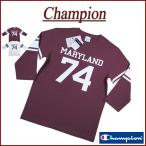 Champion チャンピオン トリコロールタグ USAコットン カレッジプリント 七分袖 フットボール Tシャツ C3-Z416