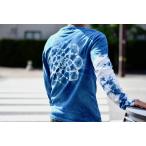  длинный футболка ...TIE-DYE TEE индиго .( чёрный часть. название вода окраска серии )ASCENSION( выцветание nshon) чёрный часть. название вода окраска серии as-800