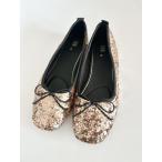 zara Zara плоская обувь украшен блестками 34/21.5cm bronze для девочки Kids 3408322