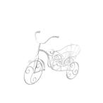 ミニ トライシクル ホワイト 三輪車 フラワーカート フラワースタンド