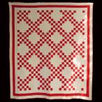  antique quilt double Irish chain red & white 