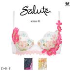 ワコール サルート 01G ブラジャー BTJ401 3/4カップワイヤー (P-upタイプ) D・E・Fカップ