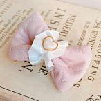 ショッピングルルド 犬 リボン ルルド―ル　LULUDOLLアクセサリー ハートキルトバレッタ  りぼん ワンタッチ ピンク pink