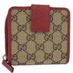 GUCCI コンパクトウォレット GGキャンバス レッド ベージュ 346056
