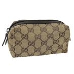 GUCCI ポーチ GGキャンバス ブラウン 29596