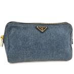 PRADA ポーチ ブルー デニム 1NA693