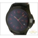 グッチ メンズ腕時計 Gタイムレス SS×テクノレザー（表面ラバー系） ブラック×レッド クオーツ ブラック文字盤
