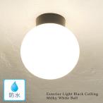 屋外照明 防雨 防水 門灯 天井 シーリング ブラケット 壁付け LED対応 レトロ アンティーク調 エクステリア照明 BKシーリング 乳白ボール