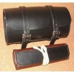 ショッピングVita Dolce Vita バイカー仕様 極厚 サドルレザー製 ツールバッグ & ツールロール セット (Mサイズ) 黒 バイク用品 牛革製 本革 ハーレーダビッドソン 工具入れ