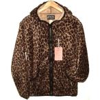 【CUSHMAN クッシュマン】 MATTSONS マットソンズ 肉厚 ボアフリース生地 レオパード柄 ヒョウ柄 フルジップ パーカー フーディー ジャケット クリームソーダ