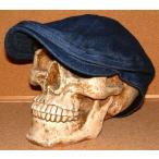 PONY EXPRESS ポニーエクスプレス コットン インディゴデニム生地 スリムフィット ハンチング (紺) 「XLサイズ：約61cm」 帽子 キャスケット キャップ デニム