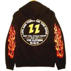 VISE レッドテイル ヘビーコットン スウェット プルオーバー パーカー フーディー (黒) REDTAIL バイス フレイムス バイカー ホットロッド ハーレーダビッドソン