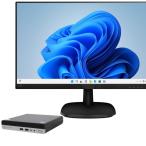 デスクトップパソコン HP ProDesk 400 G4 DM 中古 2017年モデル 液晶セット 超小型デスク 21.5インチ液晶 PHILIPS 223V7Q Windows11 64bit 第8世代 Core i3 メモ