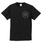 ショッピング戦国武将 戦国武将Ｔシャツ 井伊直虎 ブラック S M L XL 家紋 丸に橘 プリント色 黒 左胸プリント