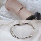  open bangle bracele silver 925 stamp go in allergy correspondence Korea lady's 