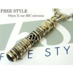 ペンダント シルバー ブラック オニキス ジルコニア メンズ ブランド FREESTYLE sale
