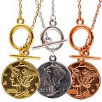 ネックレス コイン クラシカル マンテル マーキュリーダイム リバティ  金属アレルギー対応 サージ ...