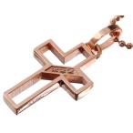 福袋対象商品 ステンレス ペンダント ピンク クロス ジルコニア プレゼント アクセサリー ju8 年度末 sale