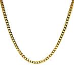 チェーン喜平ネックレスK14イエローゴールドコーティングステンレスメンズ