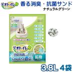 ショッピングデオトイレ デオトイレ ふんわり香る消臭・抗菌サンド　3.8L　4袋　送料無料（ユニチャーム/シリカゲル/ゼオライト/消臭/フローラル/グリーン）