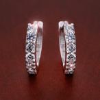 Yahoo! Yahoo!ショッピング(ヤフー ショッピング)ピアス レディース リング ダイヤ 豪華14粒 エタニティピアス シルバー925 プラチナ仕上げ cz 人気 女性 プレゼント