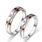 指輪 ペアリング 一粒ダイヤ ゴールド ハート シンプル シルバー925 プラチナ仕上げ プレゼント 人気 結婚指輪