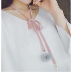 Yahoo! Yahoo!ショッピング(ヤフー ショッピング)チョーカー ネックレス 毛玉 リボン ラリエット 結び パール おしゃれ かわいい チェーン レディース 女性 アクセサリー通販 激安