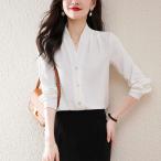 レディースブラウスエレガント長袖シ...