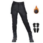  женский для мотоцикла брюки брюки-карго защищающий от холода lai DIN g брюки зима одежда предмет обратная сторона боа теплоизоляция Rider's брюки мотоцикл брюки протектор имеется водонепроницаемый . способ 