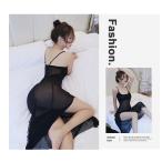 Ran Jerry baby doll женский разрез ввод длинный One-piece .. чувство T-back состязание нижнее белье прозрачный . ультра комплект sexy нижнее белье топ slip 