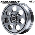 N-BOX и т.п. MID MUD AGENT грязь e-jento14 дюймовый 4.5J 4H100 +45 металлик серый легкосплавные колесные диски одиночный товар 1 шт. 4шт.@ и больше бесплатная доставка 