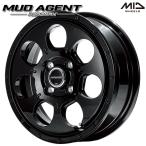 N-BOX и т.п. MID MUD AGENT грязь e-jento14 дюймовый 4.5J 4H100 +45 semi блеск черный легкосплавные колесные диски одиночный товар 1 шт. 4шт.@ и больше бесплатная доставка 