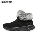 スノーブーツ レディース スケッチャーズ スニーカー ボア あったかい ミドルカット 滑らない靴 ブーツ 靴 スノーシューズ 黒 ショートブーツ 厚底 50代 144042