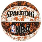 スポルディング　NBA　グラフィティボール5号　オレンジ×ホワイト　バスケットボール5号　83-360J
