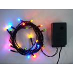 コロナ産業　ストレートライト20球24V　4色ミックスLED　室内用　アダプター付　クリスマスイルミネーション　クリスマスライト　SHG20MIX