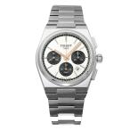 ティソ ピーアールエックス オートマティック クロノグラフ 腕時計 TISSOT PRX AUTOMATIC CHRONOGRAPH T137.427.11.011.00 ホワイト