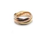 カルティエ Cartier 750 K18 YG WG PG 48号 トリニティ リング