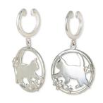 BlueCatシルバーイヤリング彼...