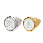 ショッピングペア カップル ペアピアス 選べる イニシャル シルバー ゴールド SAINTS シェル ホワイト スタッドピアス ペア カップル お揃い 白蝶貝 黒蝶貝 誕生日 プレゼント